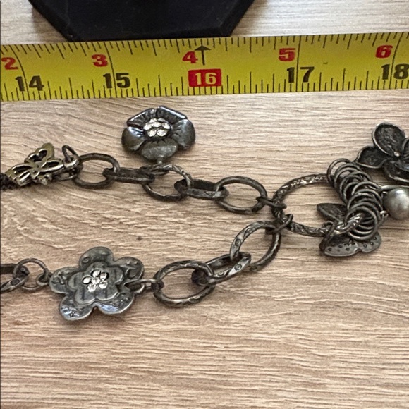 Unknown designer art Nouveau steam punk floral with butterfly necklace - Picture 5 of 5